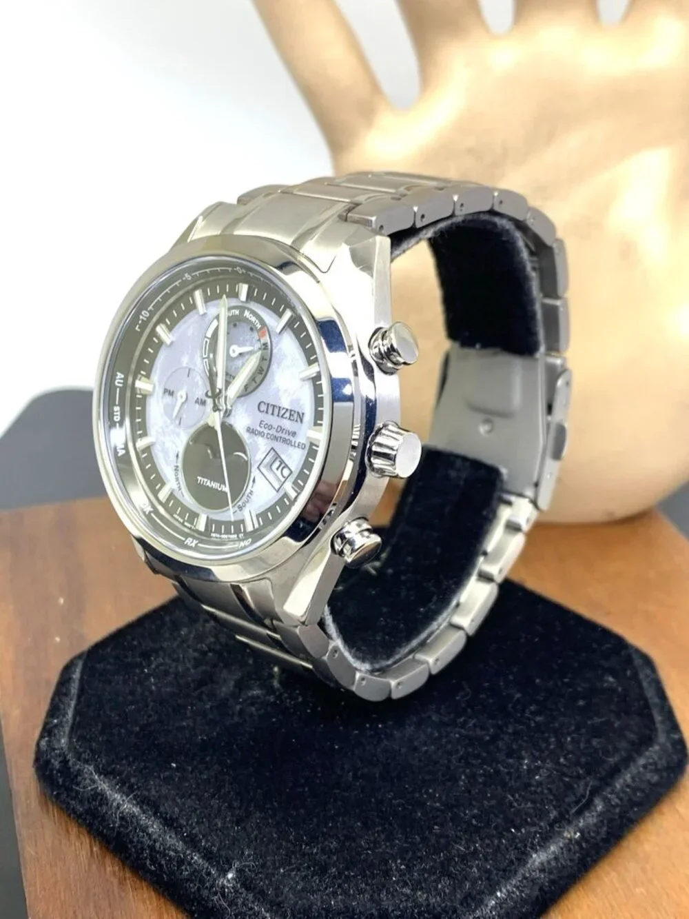 Citizen Tsuki-Yomi A-T Men's Watch BY1010-57H Eco Drive Moonphase Titanium 43mm